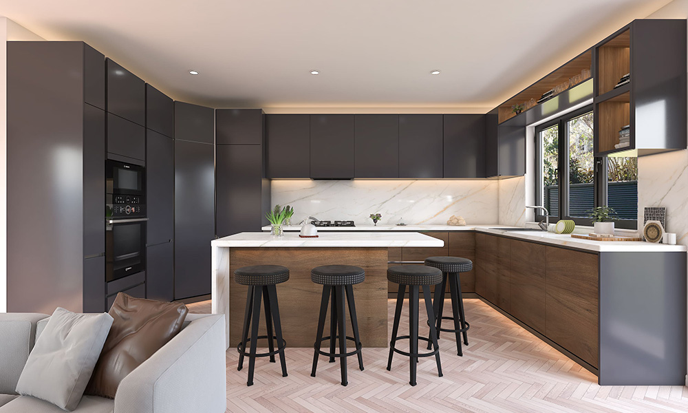 Timeless Elegant And Sleek Modular Kitchen By TEL 